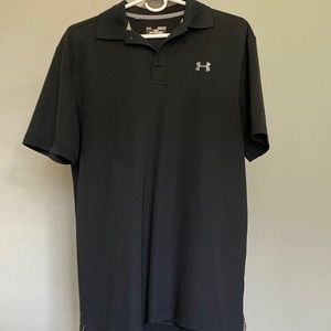 Mens Under Armour black performance polo Size M